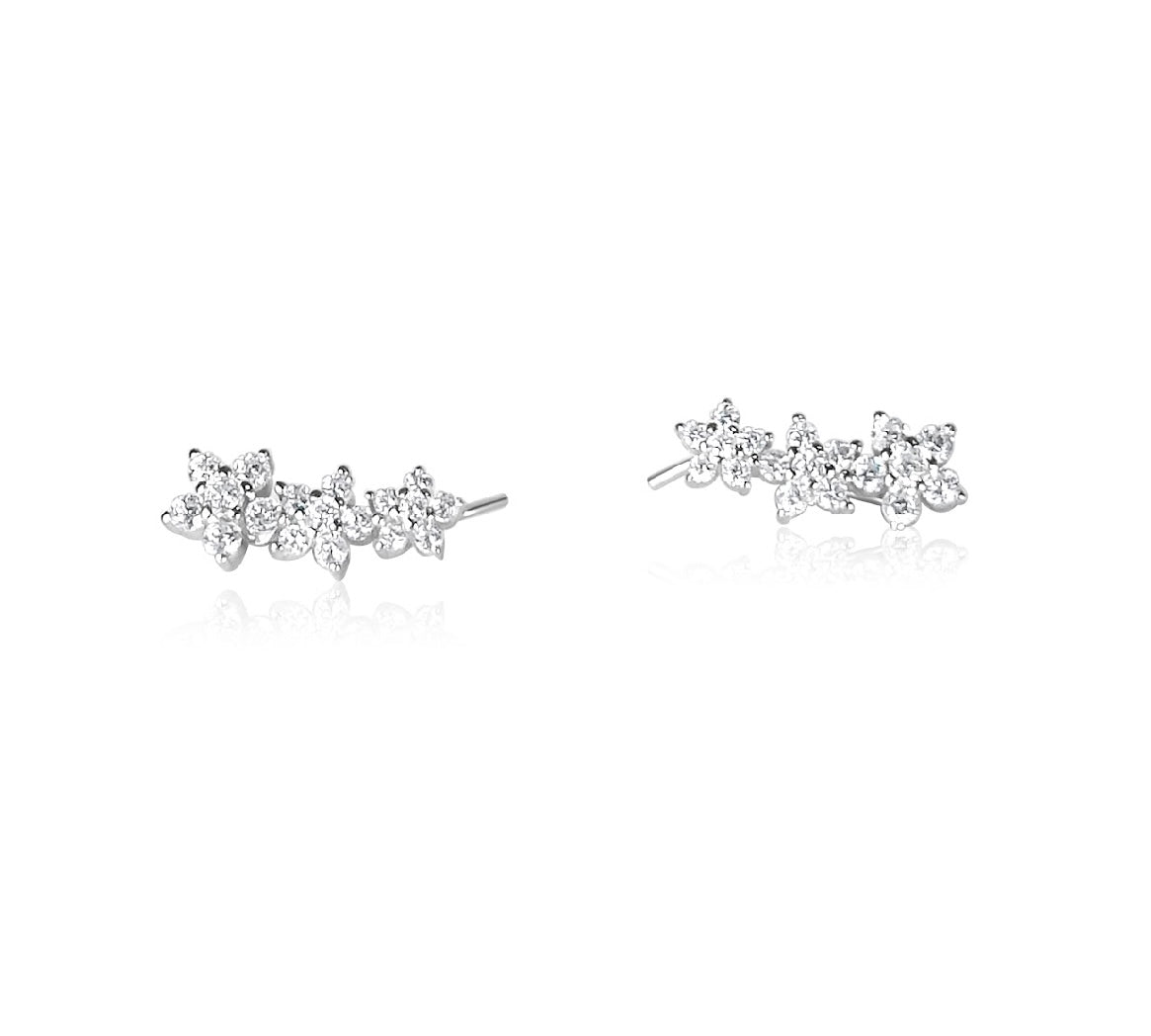Flower Girl Crawler Earrings