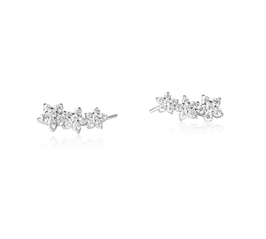 Flower Girl Crawler Earrings